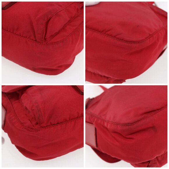 PRADA Shoulder Bag Nylon Red Silver Auth 146771 - Picture 16 of 16